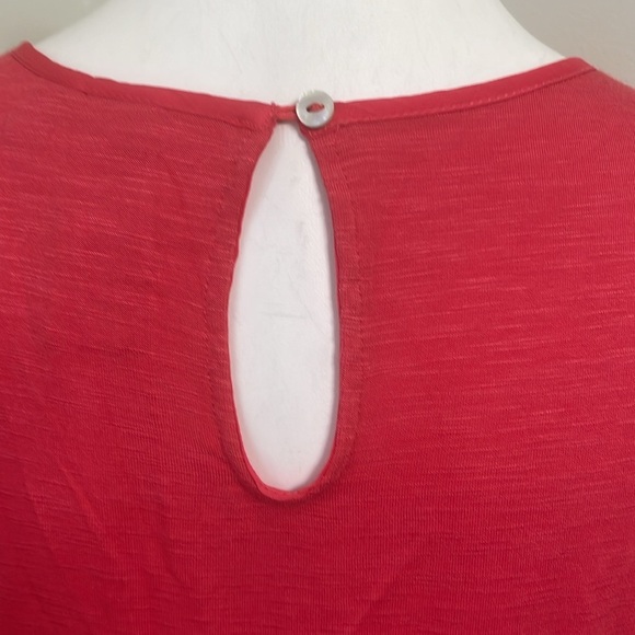 ANTHROPOLOGIE Dolan Pilar Pleated Watermelon Tee Medium - Picture 5 of 7